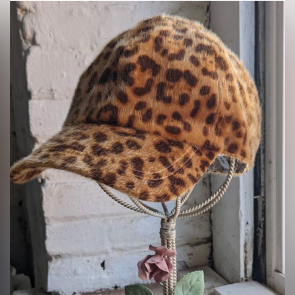NWT Nine West Furry Baseball Cap